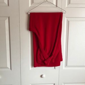 Red High Waisted Palazzo Pants